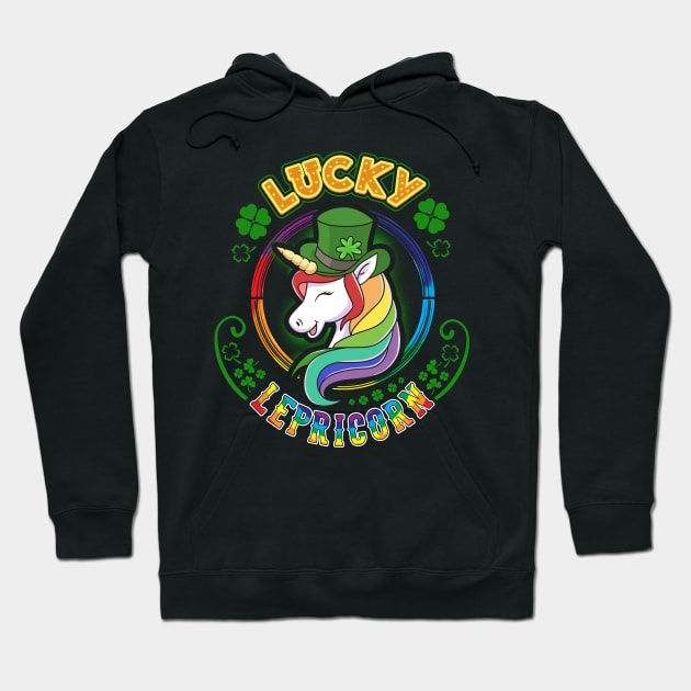 Lucky Lepricorn St. Patrick Kids Shirt Hoodie by KsuAnn